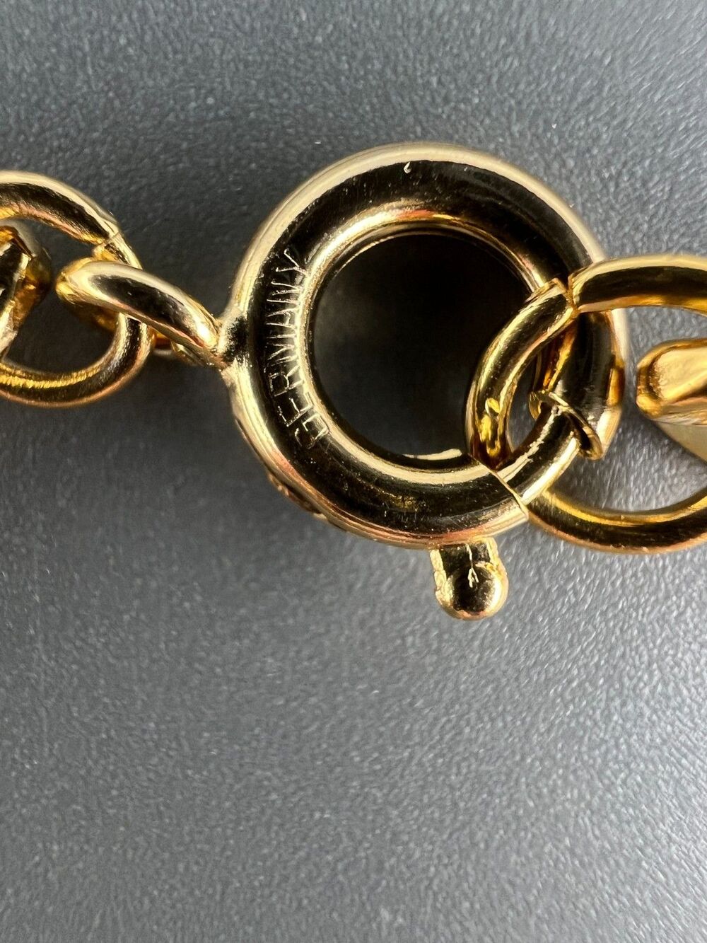 Vintage Germany Charm Bracelet Gold Tone Curb Link Good Luck Clover Mandolin - Picture 5 of 14